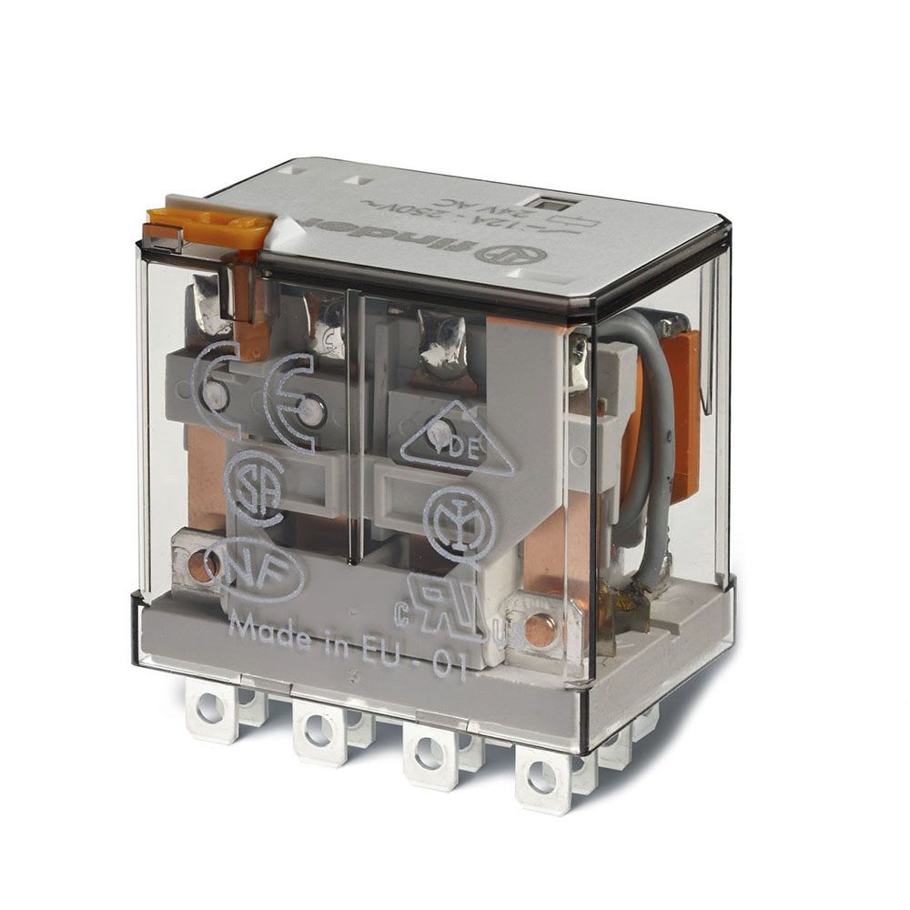 RELE 14 PINES 24VCD 4NA/NC 7A 250V C/INDICADOR MECANICO 553490240040 FINDER
