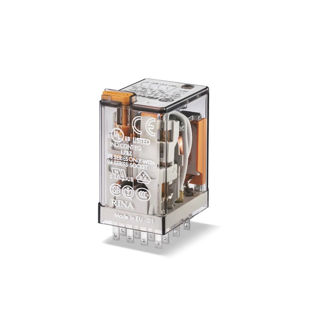 RELE 14 PINES 110VDC 4NA/NC 7A 250V C/INDICADOR MECANICO 553491100040 FINDER