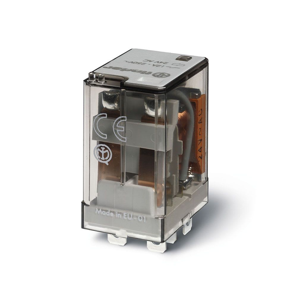 RELE8 PINES 12VCD 2NA/NC 12A 250V C/INDICADOR MECANICO 563290120040 FINDER