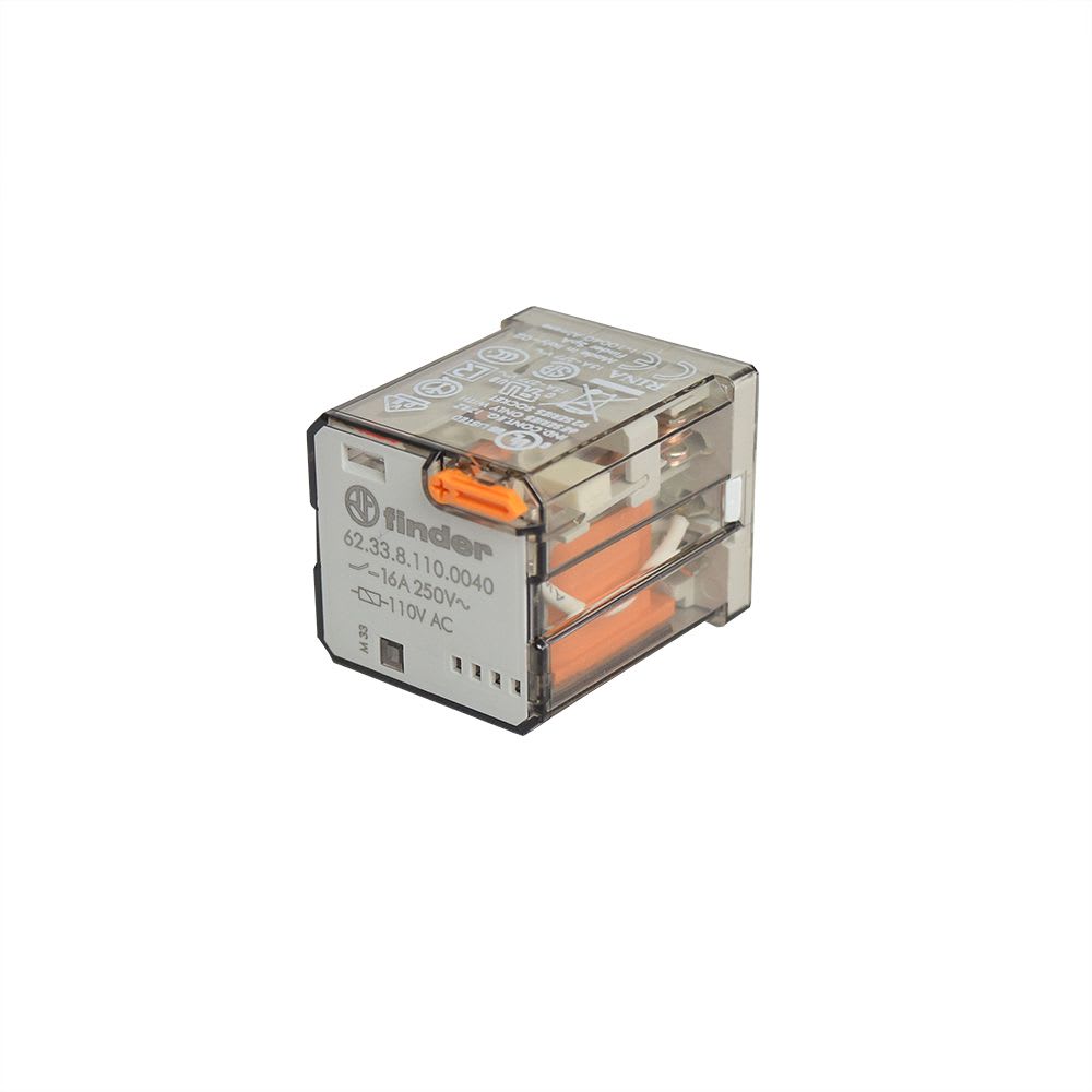 RELE11 PINES 110VAC 3NA/NC 16A 250V C/INDICADOR MECANICO 623381100040 FINDER
