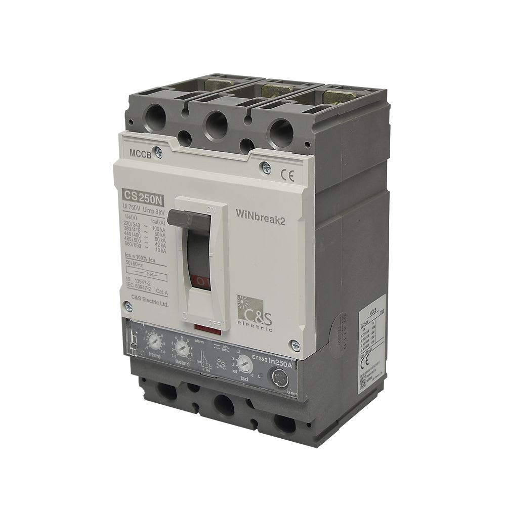INTERRUPTOR TERMOMAGNETICO REGULABLE 3X100-250A(690V) 100/50KA 220/440V CS250NETS250A3P CONTROL SWITCHGEAR1