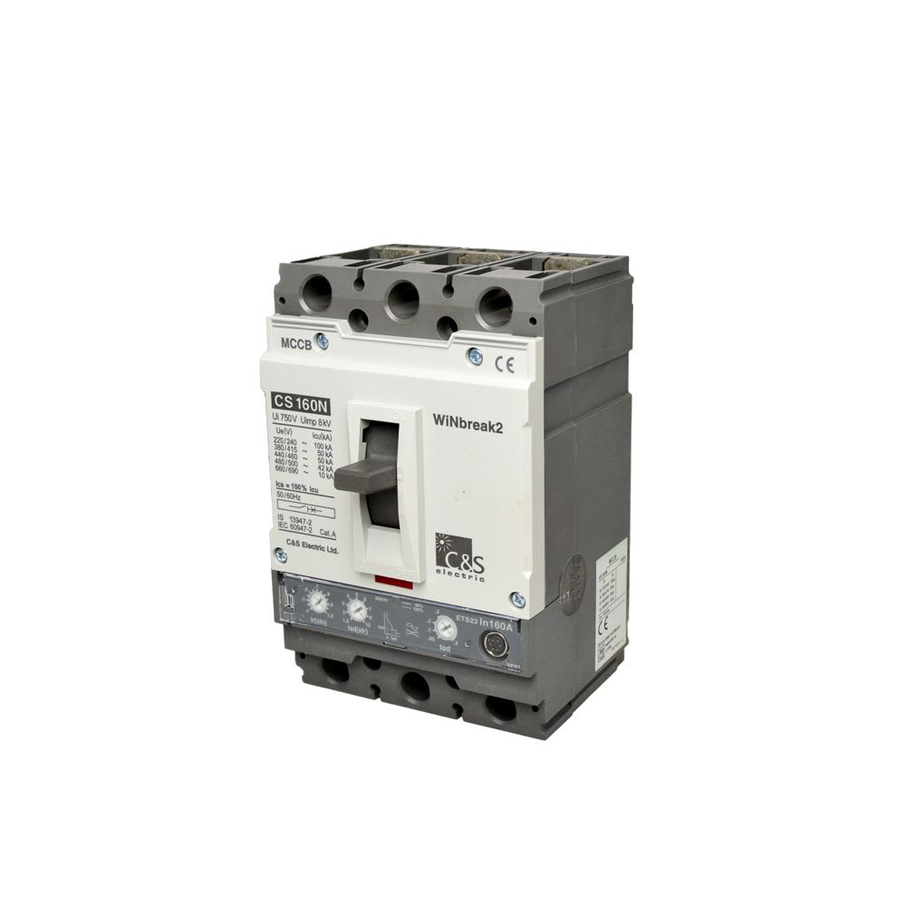 INTERRUPTOR TERMOMAGNETICO REGULABLE 3X64-160A (690V) 100/50KA 220/440V CS160NETS160A3P CONTROL SWITCHGEAR1