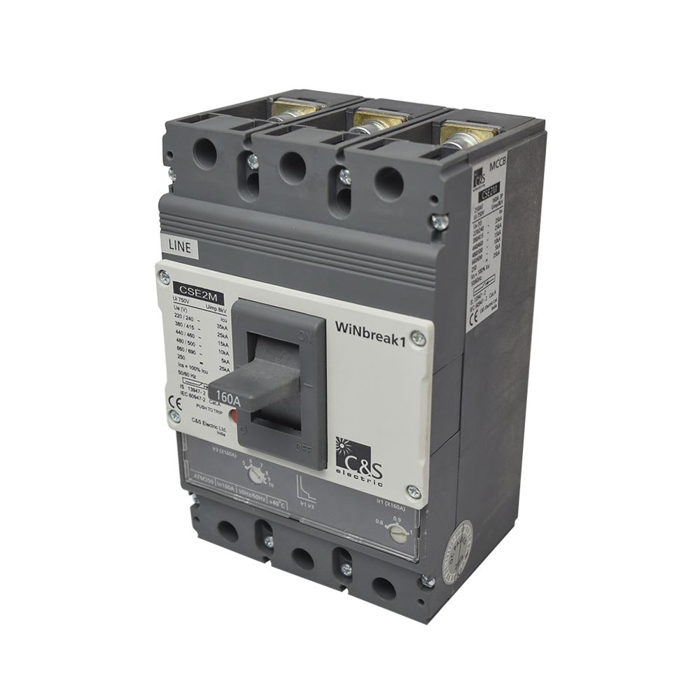 INTERRUPTOR TERMOMAGNETICO REGULABLE 3X128-160A(690V) 35/15KA 220/415V CSE2M250ATM3P-160A CONTROL SWITCHGEAR