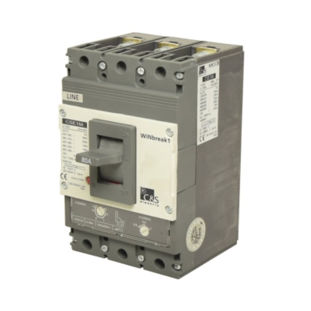 INTERRUPTOR TERMOMAGNETICO REGULABLE 3X64-80A (690V) 35/15KA 220/440V CSE1M125ATM3P-80A CONTROL SWITCHGEAR1