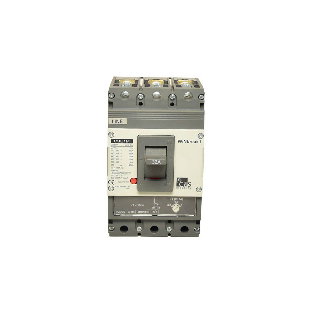 INTERRUPTOR TERMOMAGNETICO REGULABLE 3X25.6-32A (690V) 35/15KA 220/440V CSE1M125FMU3P-32A CONTROL SWITCHGEAR1
