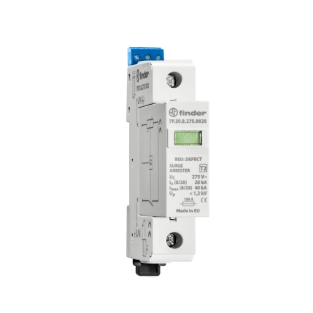 CARTUCHO DE REEMPLAZO PARA DESCARGADOR DE SOBRETENSIONES DE 40KA 275VAC 7P2082750020 FINDER