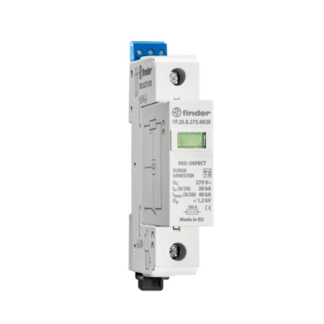 CARTUCHO DE REEMPLAZO PARA DESCARGADOR DE SOBRETENSIONES DE 40KA 275VAC 7P2082750020 FINDER2