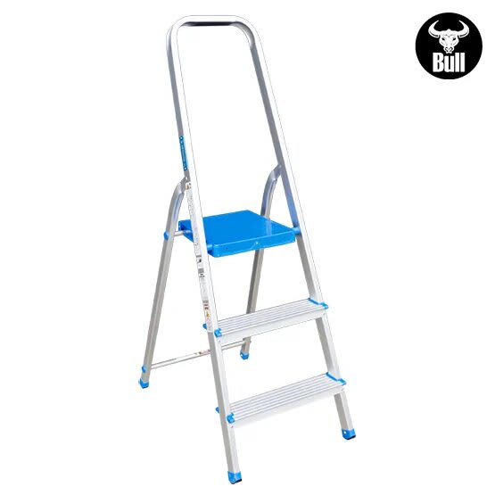ESCALERA ALUMINIO TIPO BANQUETA 3 PASOS 150KG 0.62M AB150-3IA AMERICAN BULL2