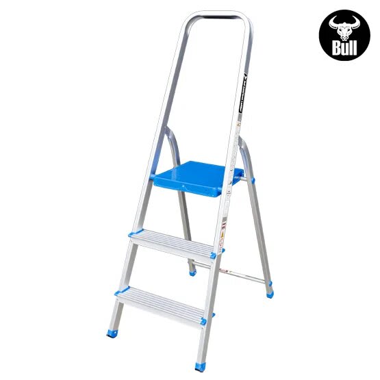 ESCALERA ALUMINIO TIPO BANQUETA 3 PASOS 150KG 0.62M AB150-3IA AMERICAN BULL3