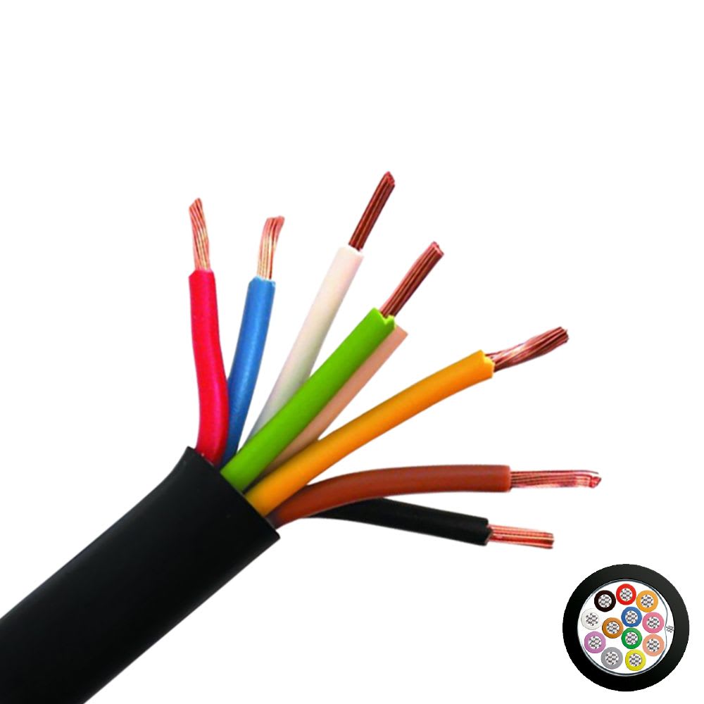 CABLE DE CONTROL APANTALLADO 7X14AWG 600V 105°C UV TC-UL X MT LINEAL SAS0701HEPCX-T-UL RAMCRO