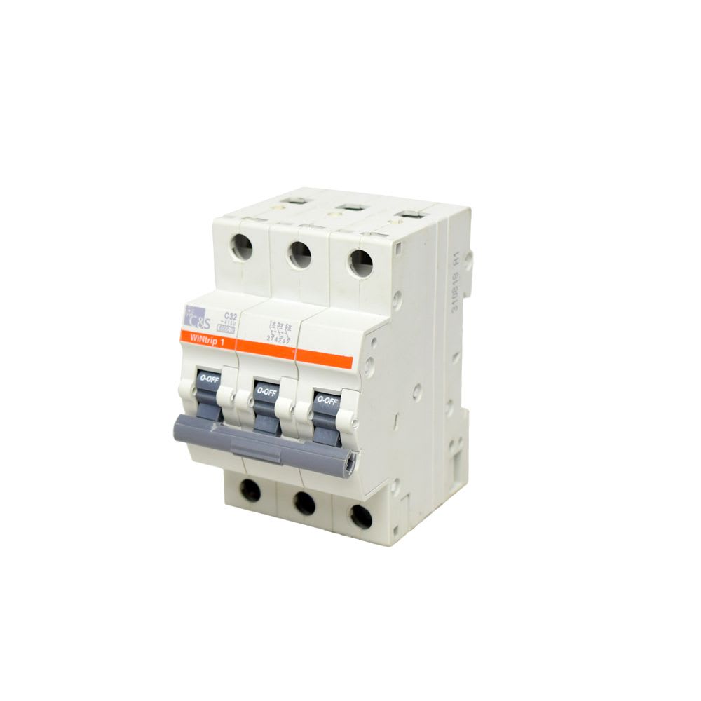 INTERRUPTOR TERMOMAGNETICO 3X32A 6KA 240/415V TIPO C DIN CSMBL3C32 CONTROL SWITCHGEAR