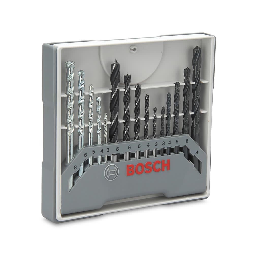 SET DE BROCAS MIXTAS X15 PIEZAS BOSCH1