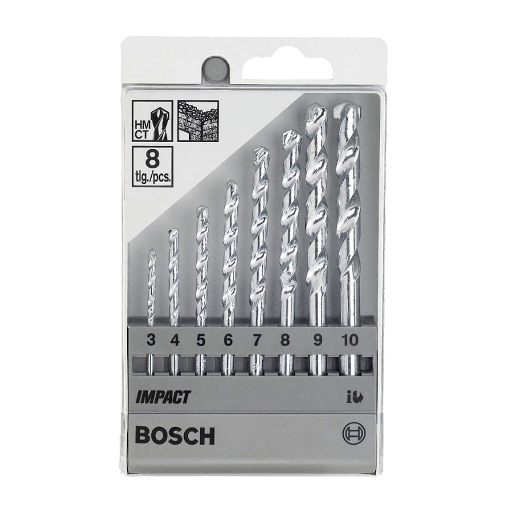 SET DE 8 BROCAS PARA MAMPOSTERIA CYL-1 3-4-5-6-7-8-9-10MM BOSCH1