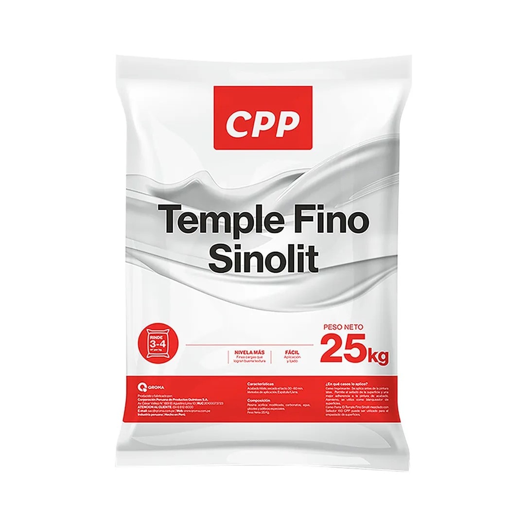 CAJA DE TEMPLE FINO SINOLIT BLANCO 25KG CPP1