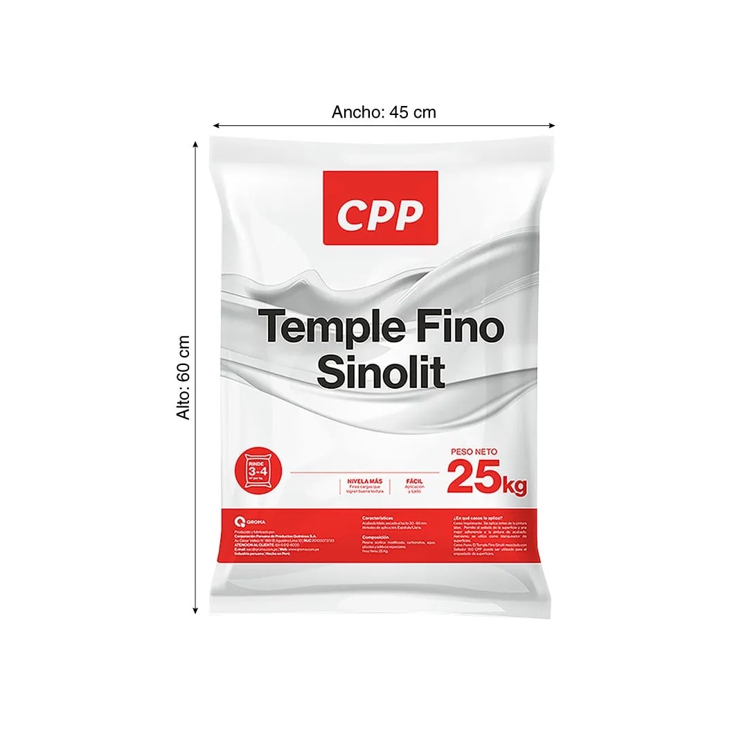 CAJA DE TEMPLE FINO SINOLIT BLANCO 25KG CPP4