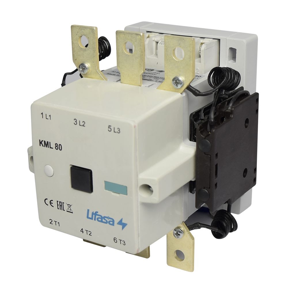 CONTACTOR PARA CONDENSADOR 80KVAR 440V 230V KML80 LIFASA1