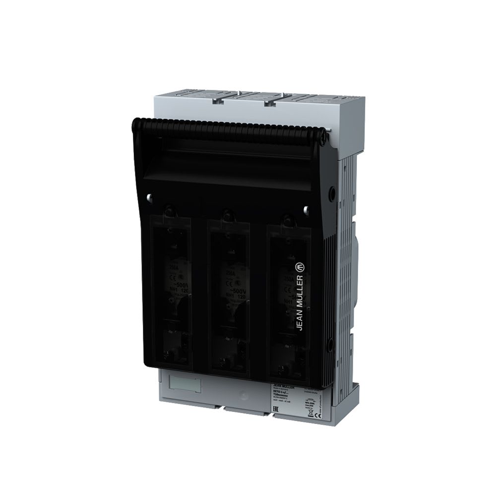 SECCIONADOR PORTAFUSIBLE TRIPOLAR HORIZONTAL 250A 120KA NH-1 TERMINAL 150MM T100553002 JEAN MULLER