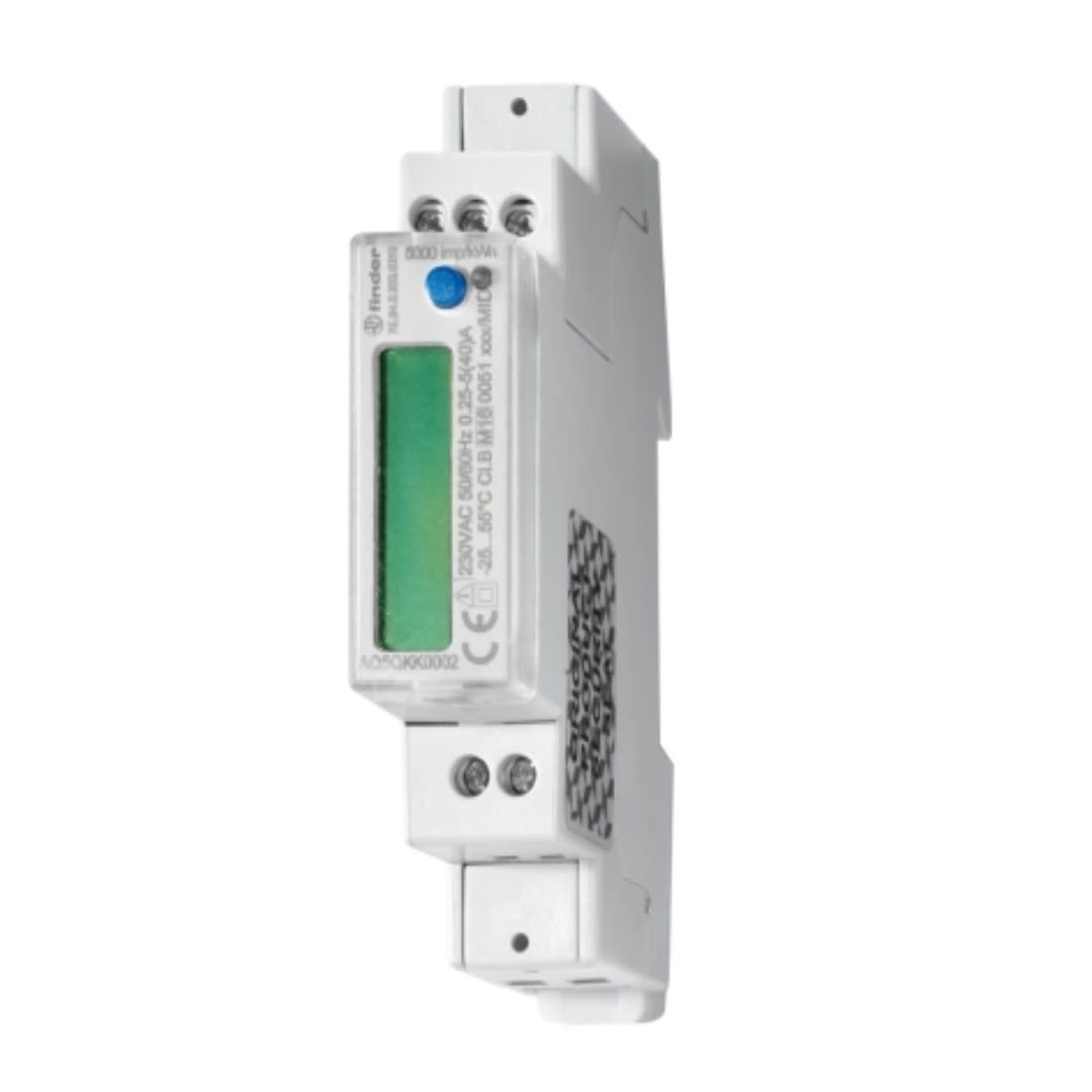 CONTADOR DE ENERGIA MONOFASICO 40A MODBUS RS485 MID 7E6482300210 FINDER