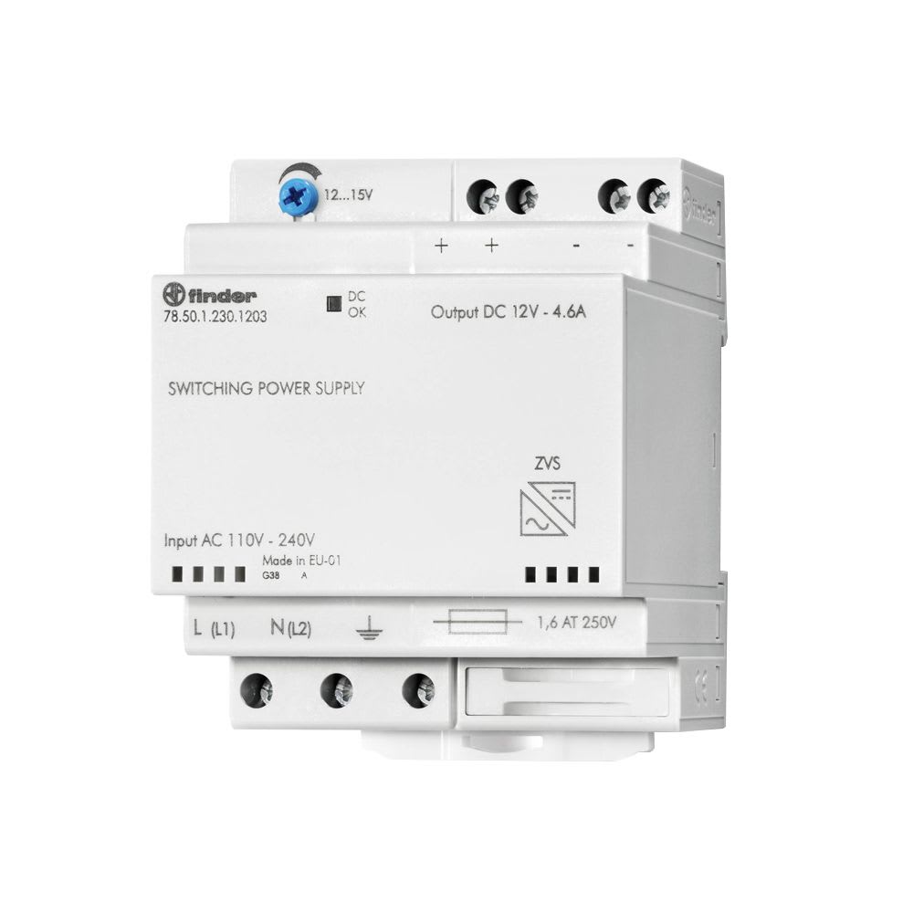 FUENTE DE ALIMENTACION 120-240VAC SALIDA 12VDC 4.6A 50W 785012301203 FINDER1