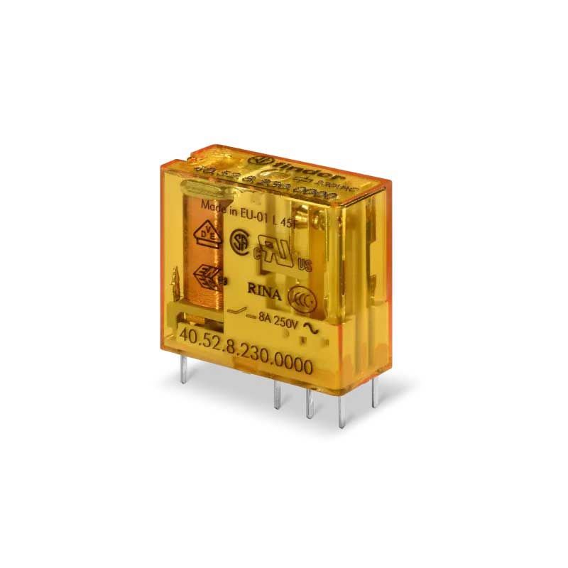 RELEENCHUFABLE 8 PINES 8A 230VAC 2NA 2NC PARA CIRCUITO IMPRESO 405282300000 FINDER1