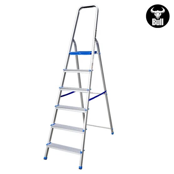 ESCALERA ALUMINIO TIPO BANQUETA 6 PASOS 150KG 1.28M AB150-6IA AMERICAN BULL3