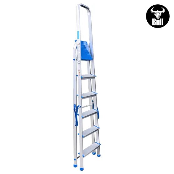 ESCALERA ALUMINIO TIPO BANQUETA 6 PASOS 150KG 1.28M AB150-6IA AMERICAN BULL4