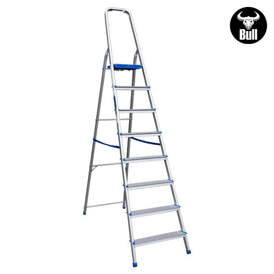 ESCALERA ALUMINIO TIPO BANQUETA 8 PASOS 150KG 1.72M AB150-8IA AMERICAN BULL2