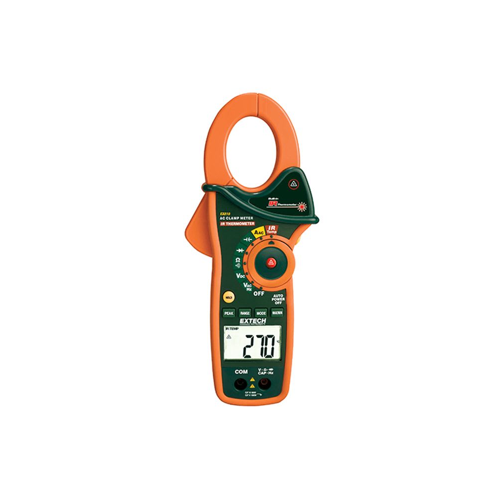 PINZA AMPERIMETRICA DIGITAL 1000AAC CON TERMOMETRO IR EX810 EXTECH