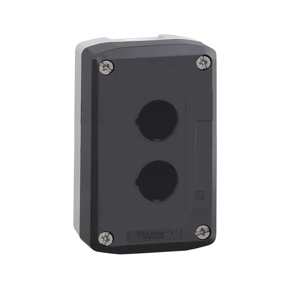 CAJA VACIA D/TERMOPLASTICO PARA PULSADOR DE 2 ORIFICIOS 22MM IP65 XALD02 SCHNEIDER ELECTRIC