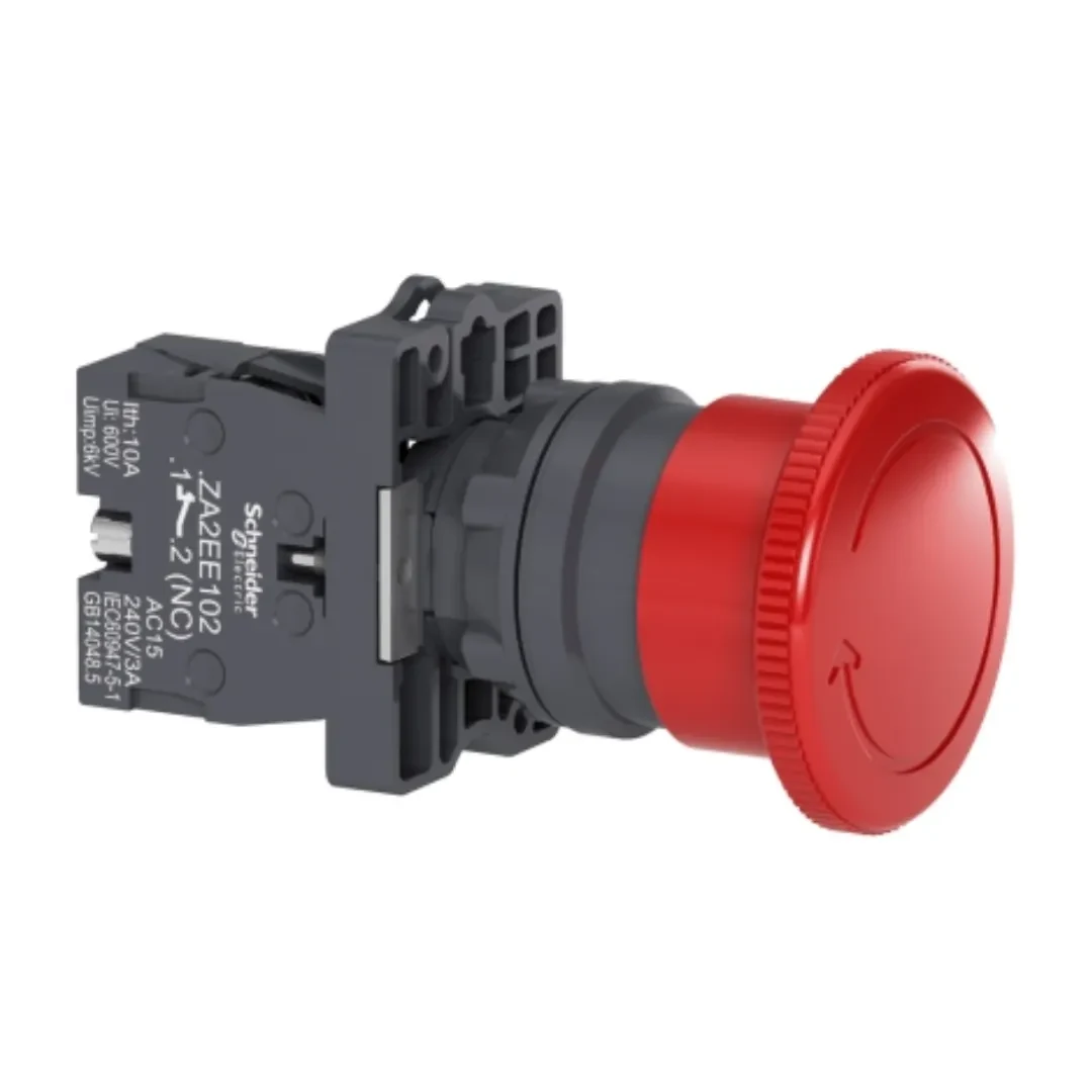 PULSADOR DE EMERGENCIA PULSAR-GIRAR 22MM-40MM 1NC IP65 XA2ES542 SCHNEIDER ELECTRIC1