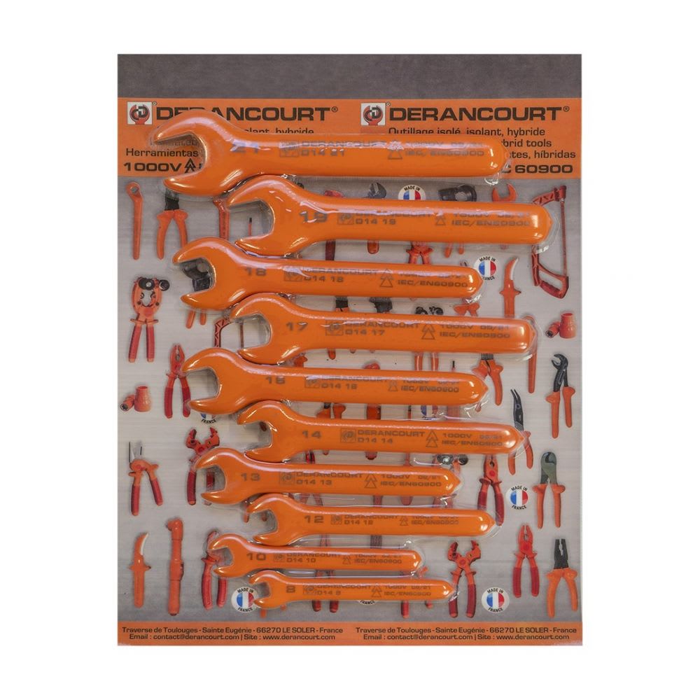 KIT DE LLAVES FIJAS DE BOCA 10 PIEZAS DJ10D14 DERANCOURT