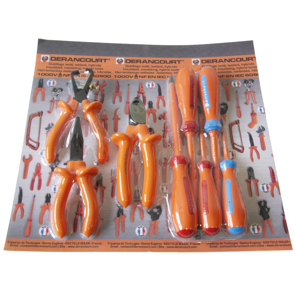 KIT DE HERRAMIENTAS 3 ALICATES 5 DESTORNILLADORES DJ8DTP DERANCOURT1