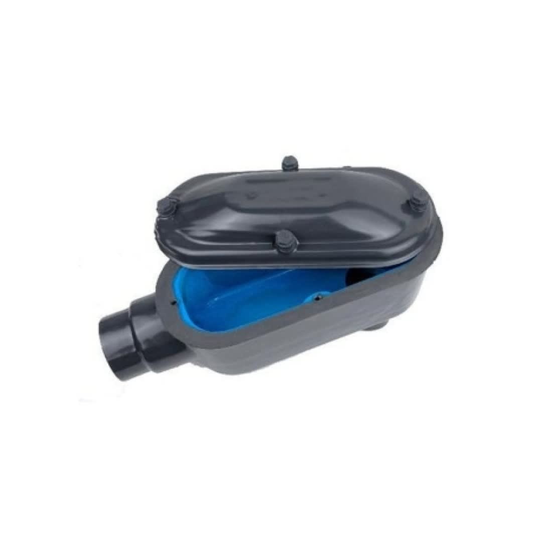 CAJA CONDULET OVALADA TIPO LB 2 FORM. 8 CON FORRO PVC LB68-4X-G OCAL BLUE1