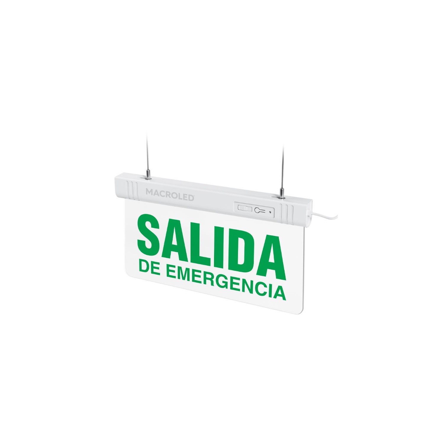 LUMINARIA DE EMERGENCIA SEÑAL LED CSL-EMERGENCIA 1W CSL-EMERGENCIA-A MACROLED