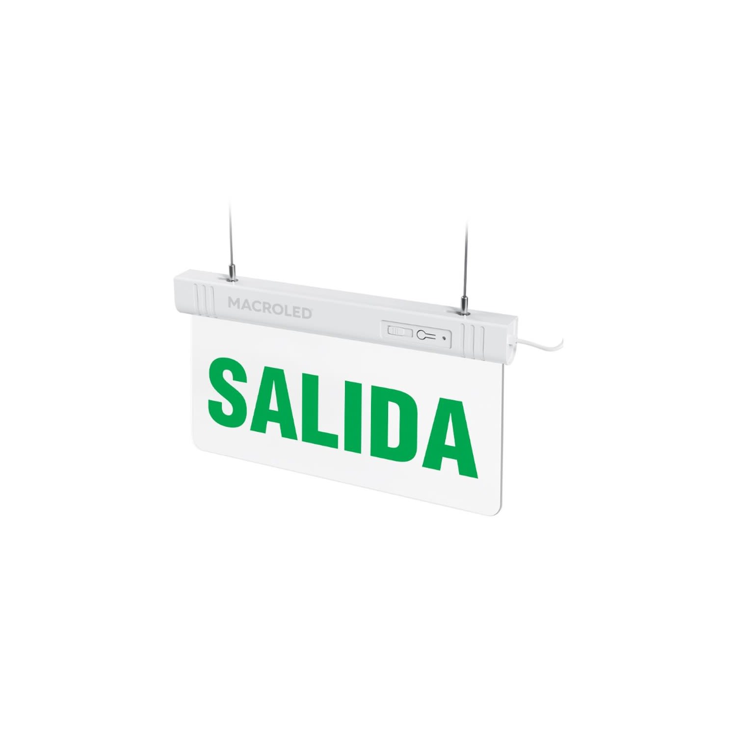 LUMINARIA DE EMERGENCIA SEÑAL LED CSL-SALIDA 1W CSL-SALIDA-A MACROLED1