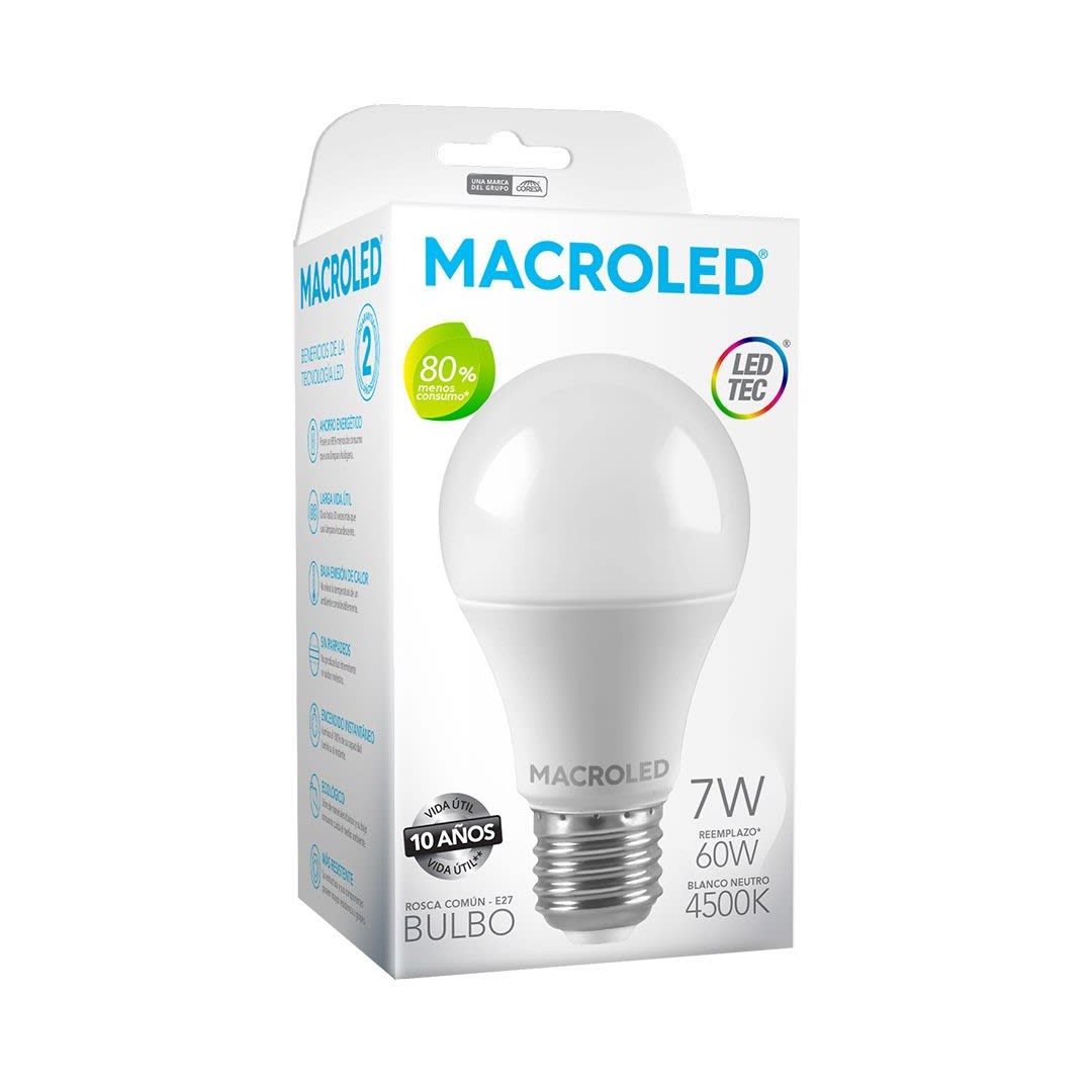 LAMPARA LED BULB A60 11.5W/845 1100LM E27 BT-60-12NW MACROLED2
