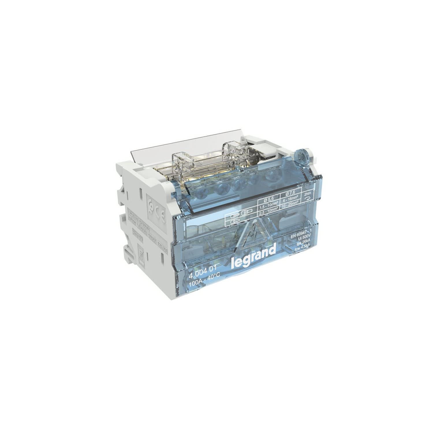 REPARTIDOR DE BARRAS ESCALONADAS BIPOLAR 100A 4 MODULOS 400401 LEGRAND