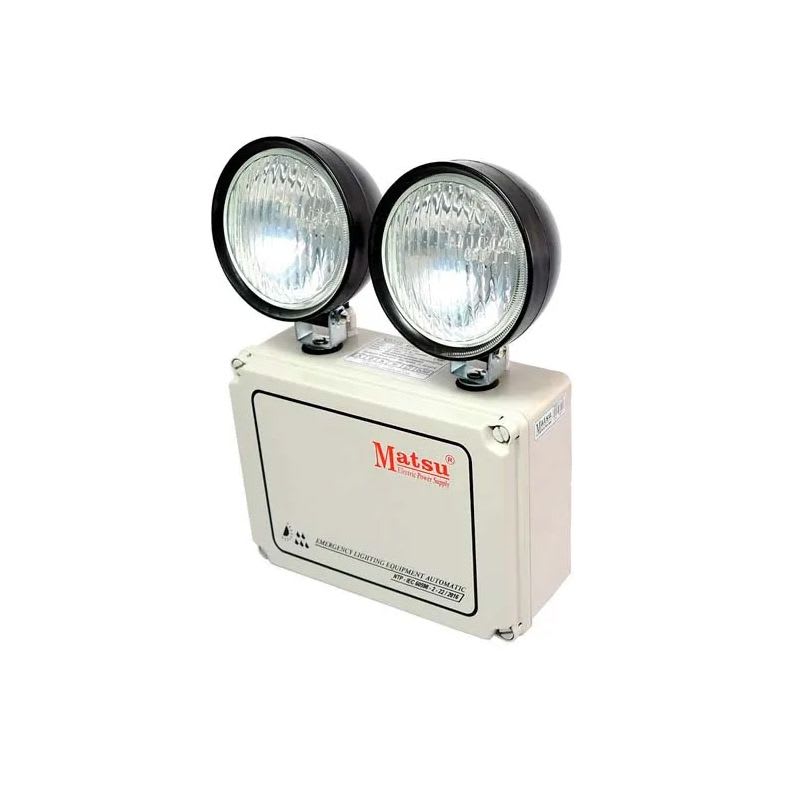 LUMINARIA DE EMERGENCIA HALOGENO 2X20W 4.5H 220V IP65 EXTERIOR LHG22005 MATSU1