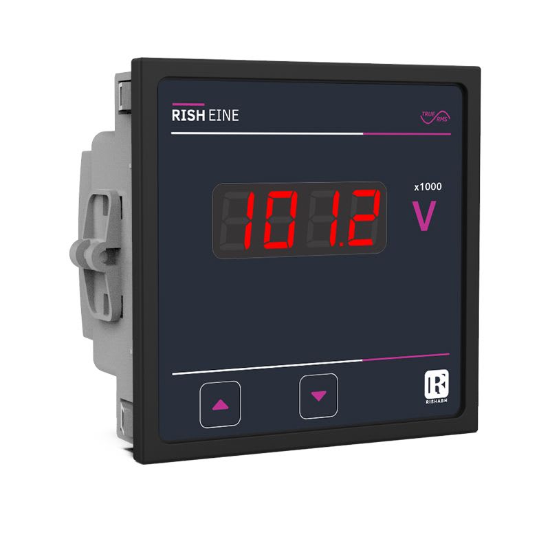 AMPERIMETRO DIGITAL TRIFASICO P/PANEL 96X96MM 1/5A 300VAC/DC RISH EINE 3A RISHABH