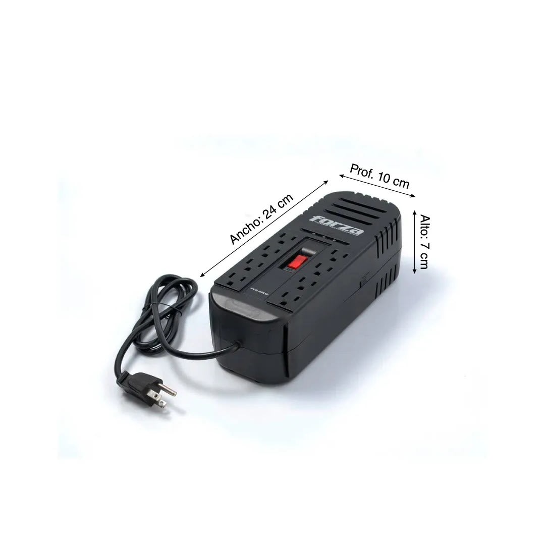 ESTABILIZADOR DE VOLTAJE FVR2202 2200VA/1100W NEGRO FORZA5