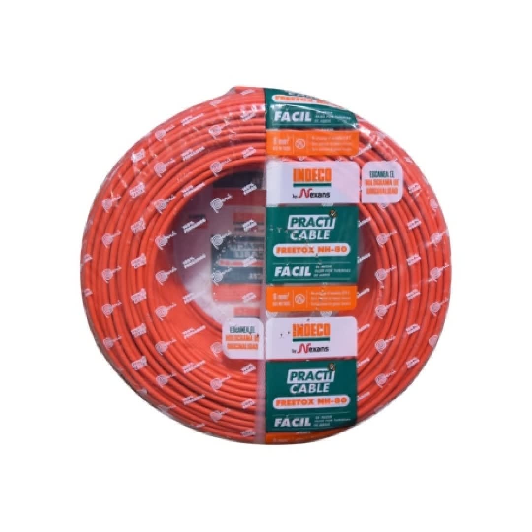 CABLE NH-80 6MM2 450/750V LIBRE HALOGENO ROJO CLASE 2 X ROLLO PRACTICABLE 10051883 INDECO