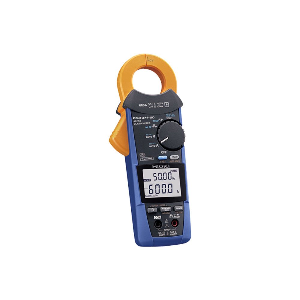 PINZA AMPERIMETRICA DIGITAL 600AAC/DC1000VAC/DC 600KOHMS TRMS CM4371-50 HIOKI