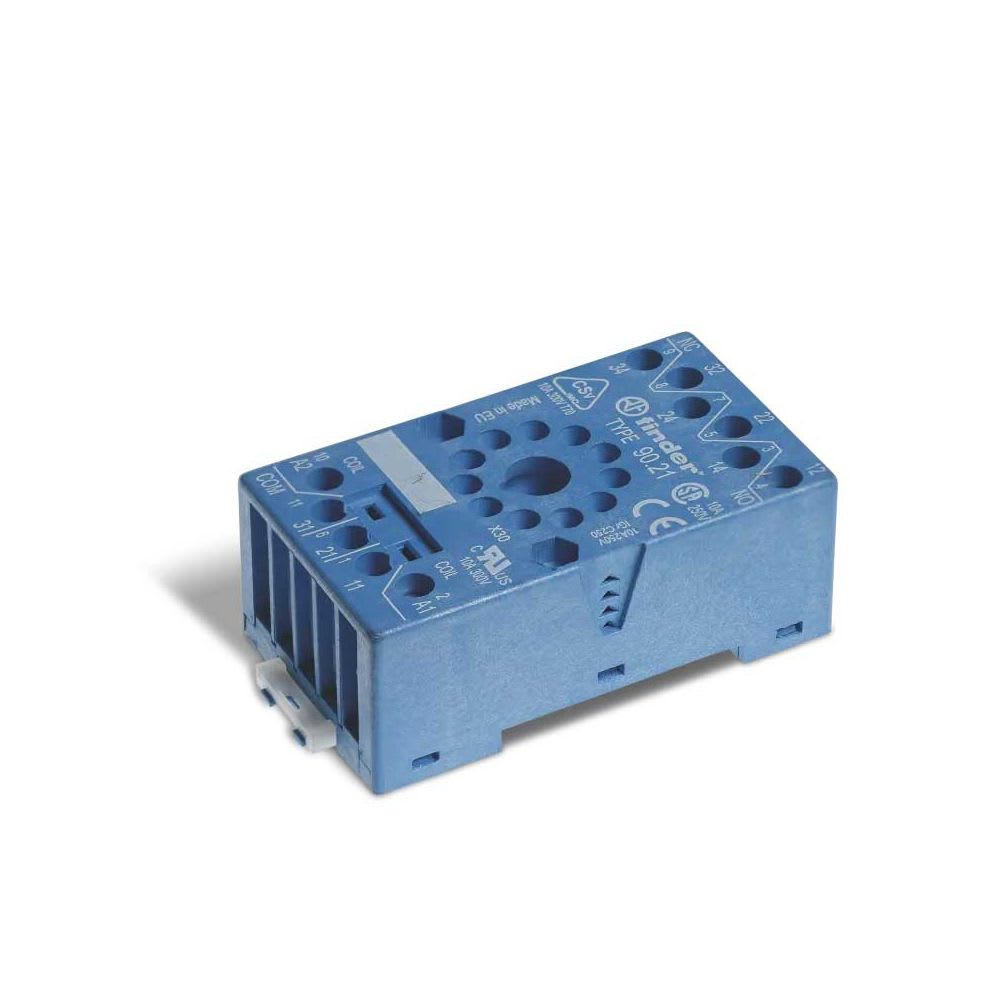 ZOCALO REDONDO PARA RELEENCHUFABLE 11 PINES 10A S.6013 TORNILLO 9021SMA FINDER