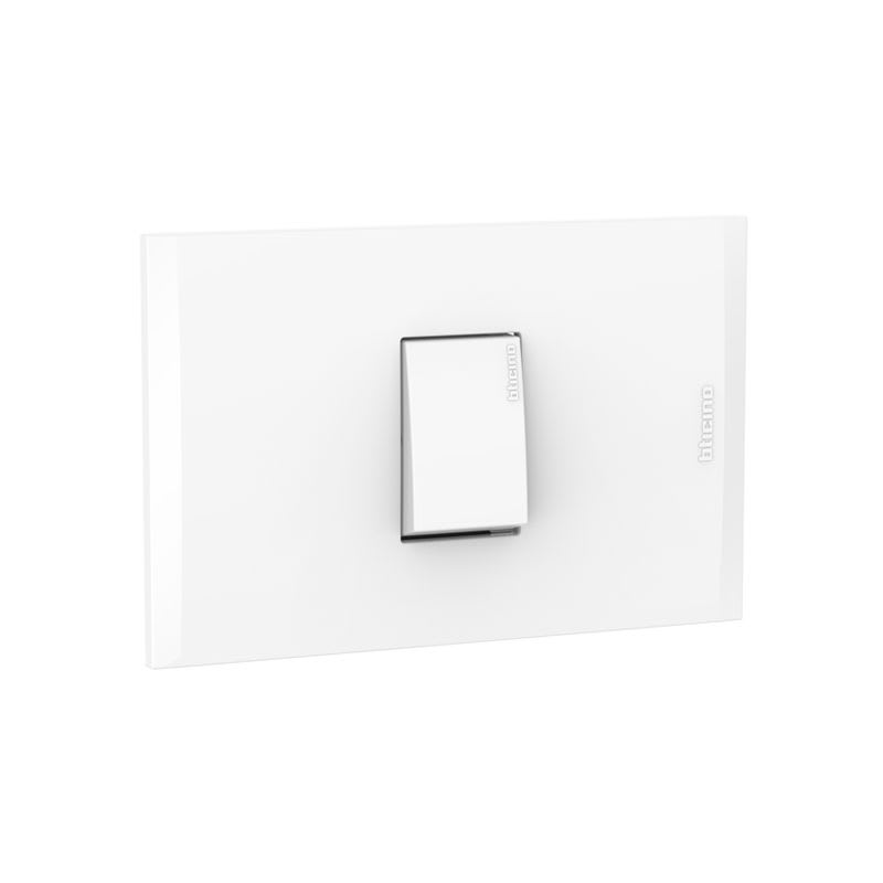 PULSADOR UNIPOLAR 10A 250V 1 MODULO BLANCO C/PLACA BLANCA MODUS STYLE AH2102EB BTICINO