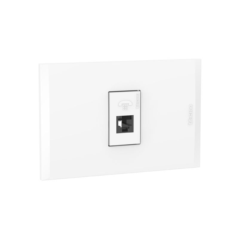 TOMA TELEFONICA RJ11 BLANCO C/PLACA BLANCA MODUS STYLE AH2082EB BTICINO