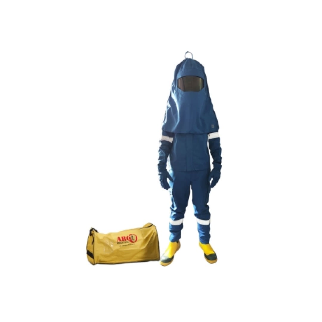TRAJE ANTI ARCO FLASH 25CAL/CM2 (CATEGORIA 3) INHERENTE TALLA M AZUL AKP25KINBM UDYOGI