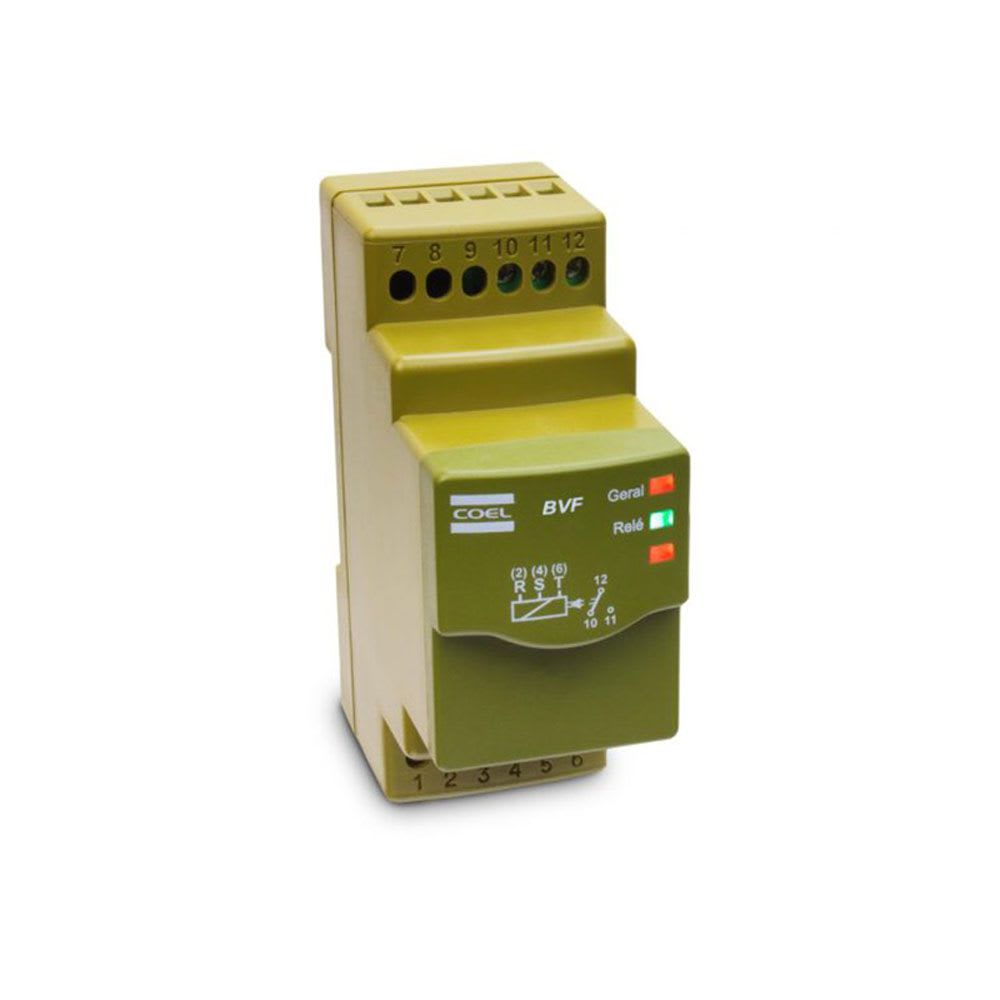 RELE DE FALTA DE FASE TRIFASICO 208-480VAC1 SPDT DIN BVF1-S COEL