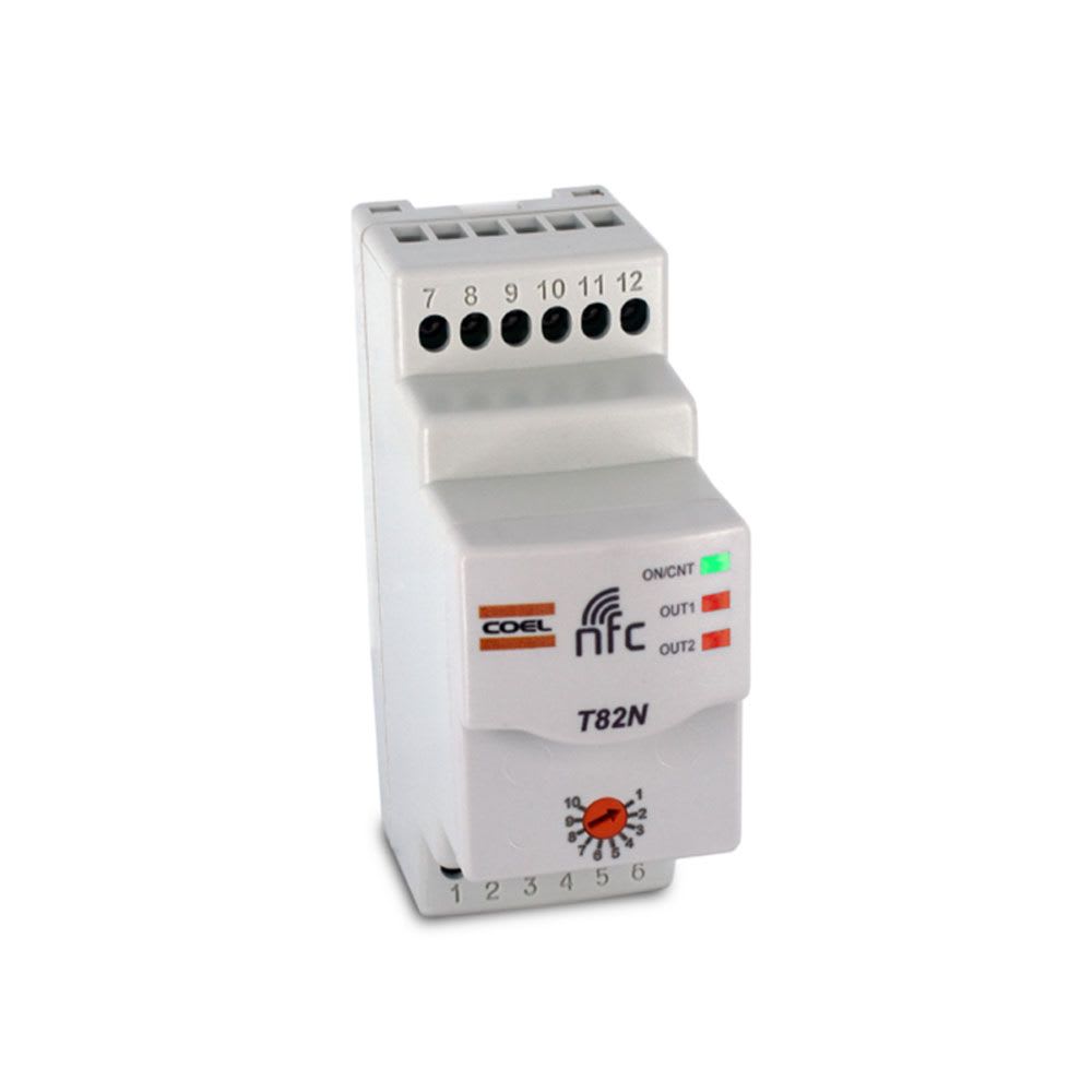 TEMPORIZADOR ELECTRONICO 001SEG/MIN-9999 HORAS COMUNICACION NFC T82N-USSVW-0---- COEL