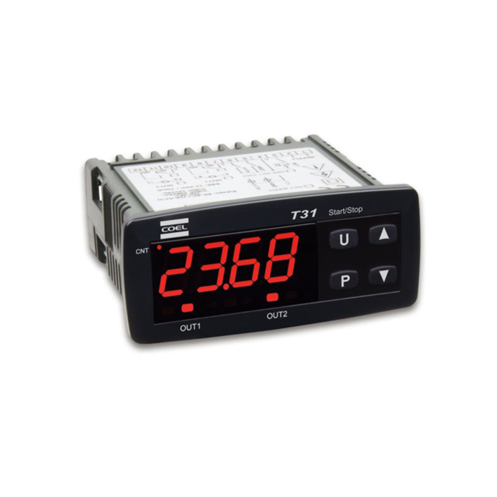 TEMPORIZADOR ELECTRONICO100-240VAC 0.01SEG-9999 HORAS 2 SALIDAS T31-HSR-VVRA-P---- COEL