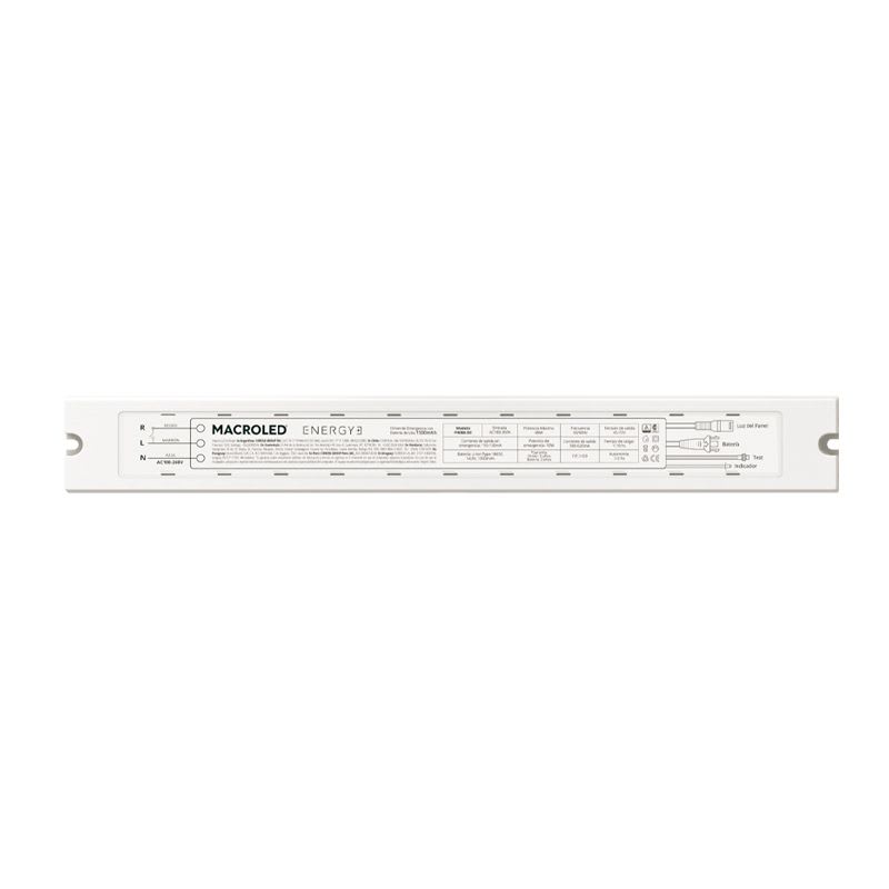 KIT DE EMERGENCIA P/PANEL P40-P48 90MIN C/PULSADOR P4048-DE MACROLED1